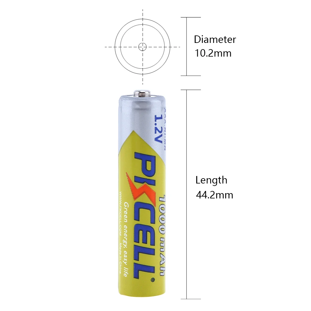 Аккумуляторные батарейки PKCELL AAA 16 шт./4 карты 1 2 в NiMH 1000 мАч 3 А для камеры фонарика -
