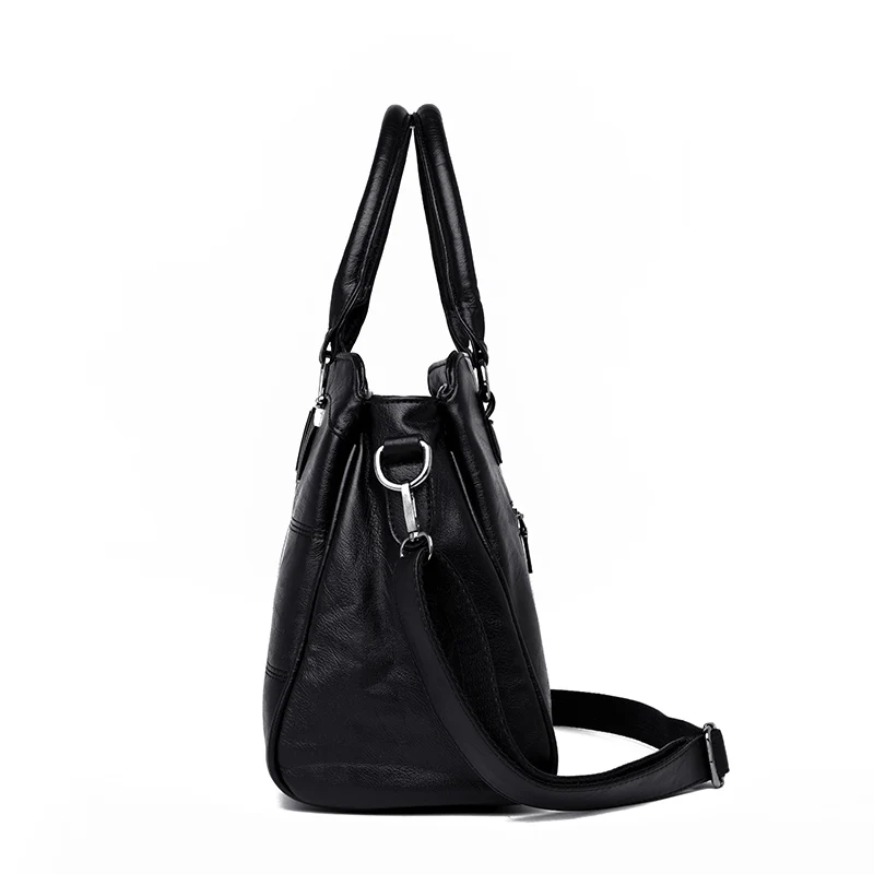 Черная кожаная сумка для багажа женская на плечо женские дизайнерские сумки