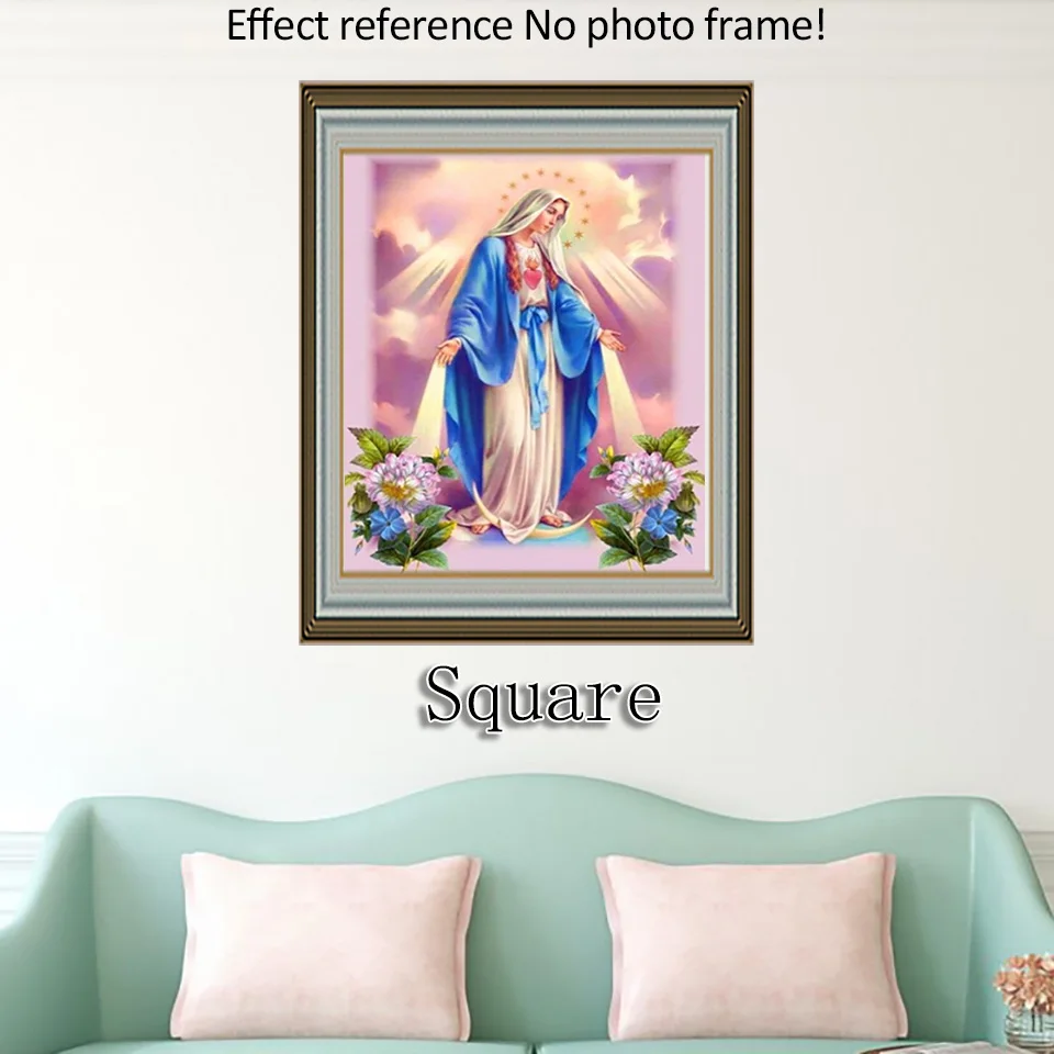 Diamond Painting 5D DIY Embroidery Wolf Decoration Of Rhinestones Gift Religious figure painting R267 | Дом и сад