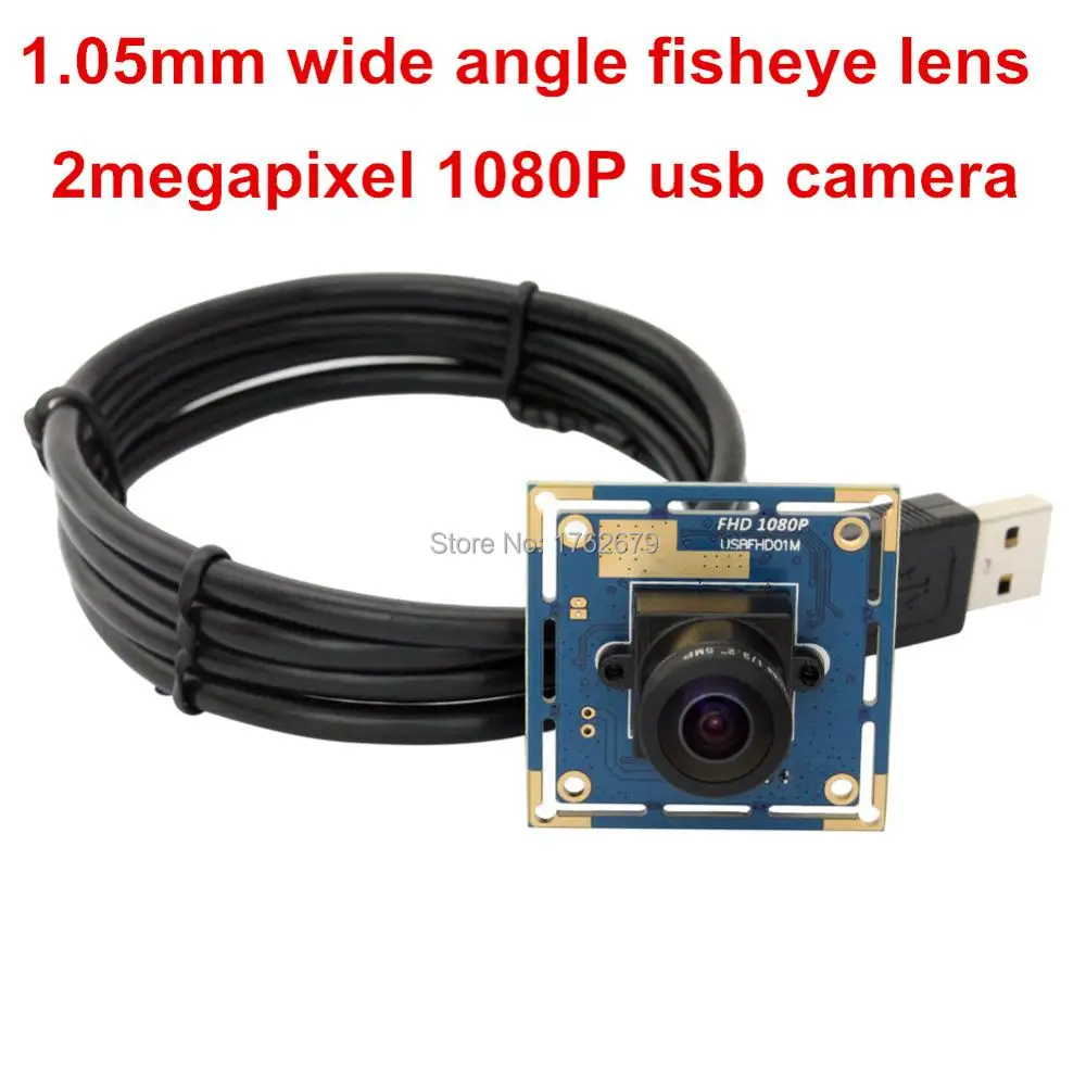 Мини-камера видеонаблюдения 2 МП 360 градусов 38*38 мм модуль 1920*1080 MJPEG 30 кадров в