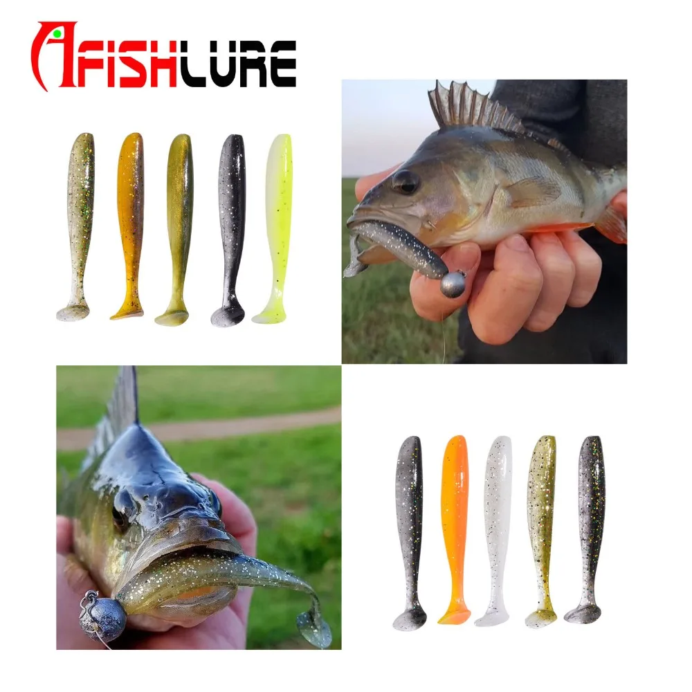 

10pcs Easy Shiner Soft Lure 68mm2.3g t tail Fishing Lure Shad Plastic Silicone Lure Bass Bait Swimbaits Pasca Leurre AR25