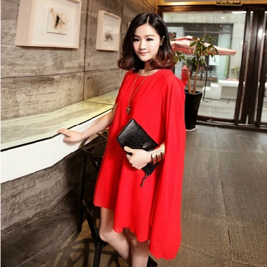 2014 new fashional clothes for pregnant women loose's frivolous and breathable chiffon dress shipping by free! | Мать и ребенок