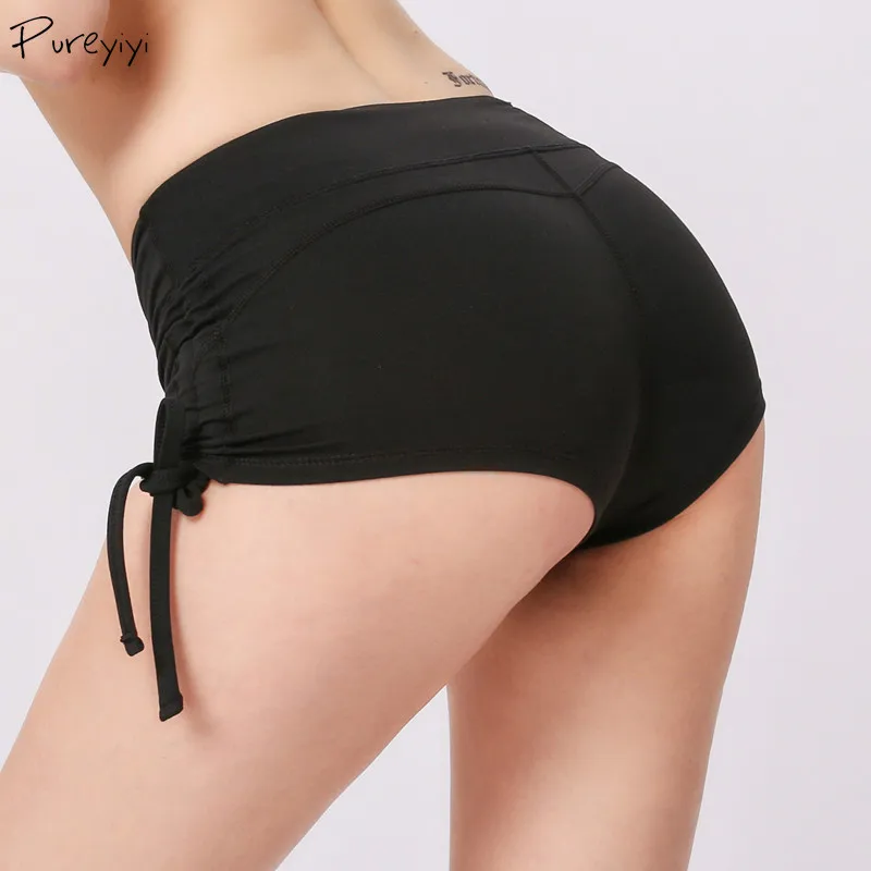 Женские колготки спортивные шорты для фитнеса и йоги с высокой талией однотонная