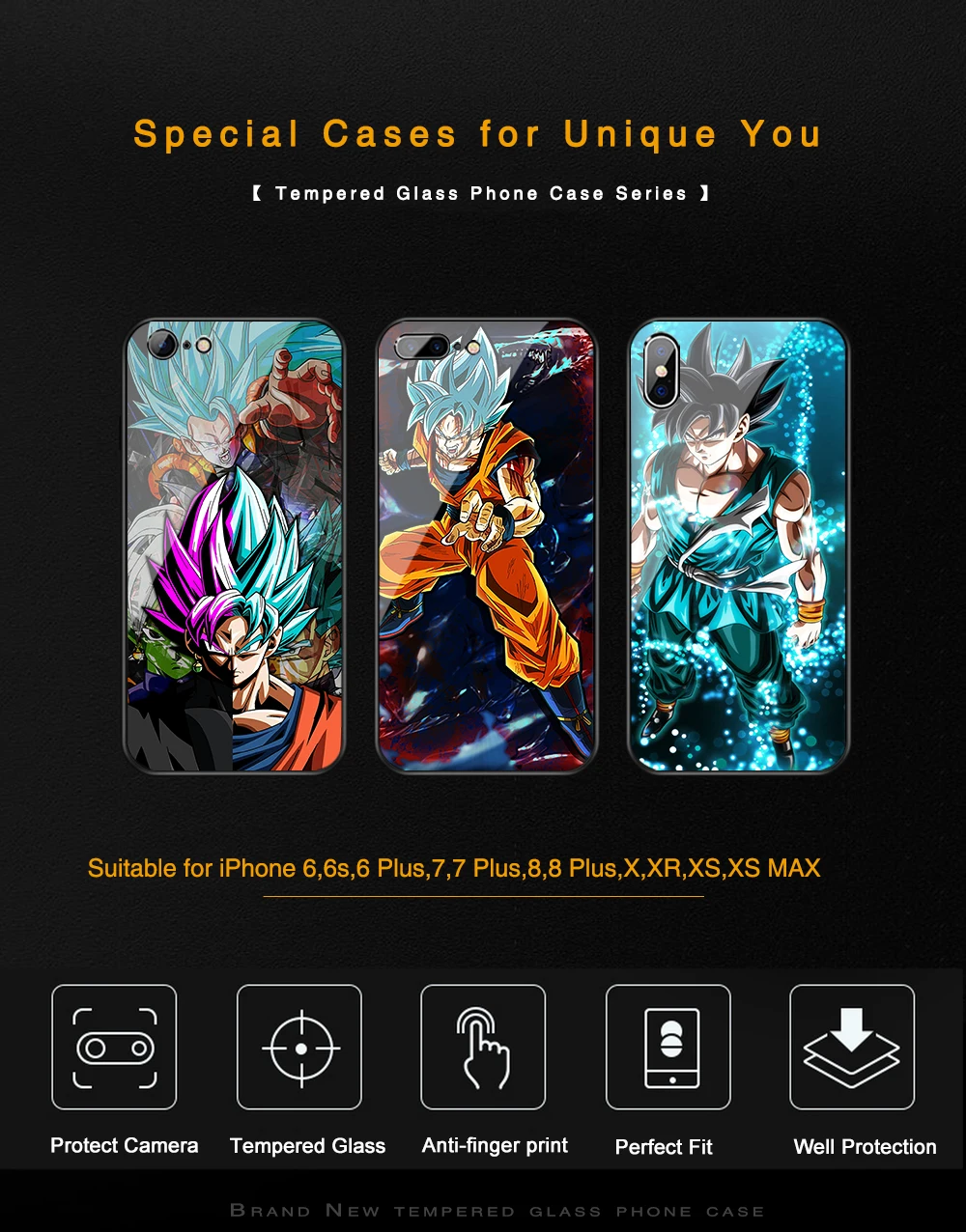 FinderCase для iphone XS MAX Case Dragon Ball Z Super Saiyan стеклянный чехол Чехол для iphone 6 6S 7 8 plus X XR XS MAX 11 pro max