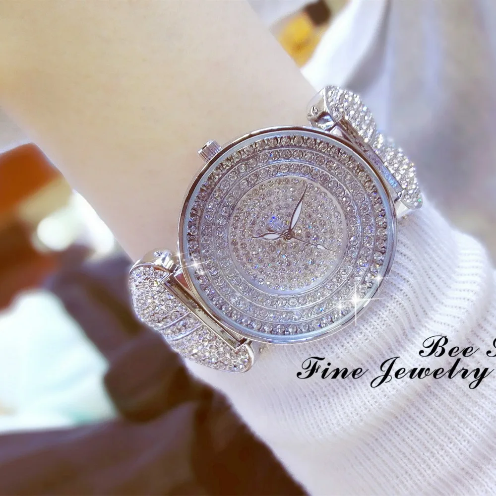 Новинка 2018 модный бренд женские кварцевые часы со стразами наручные