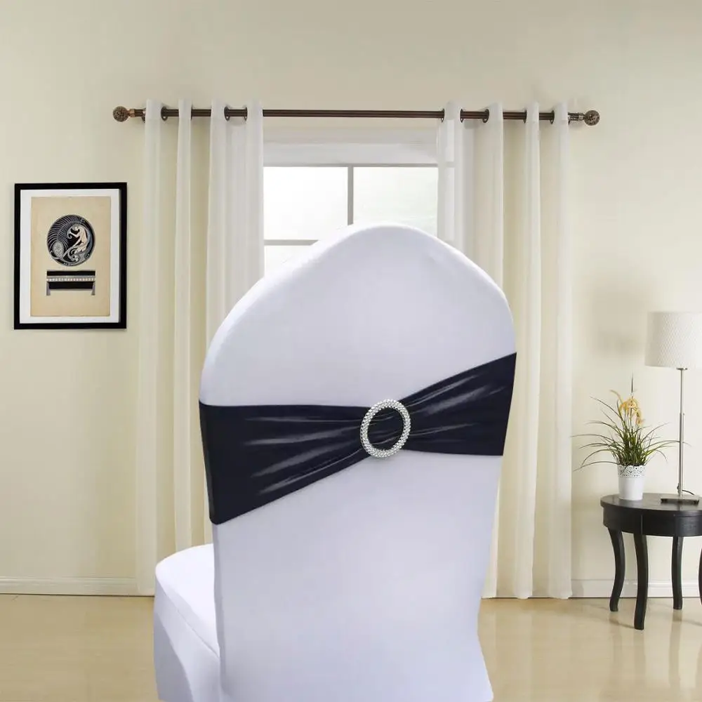 200 шт. металлические золотые серебряные спандекс лайкра ленты для стульев