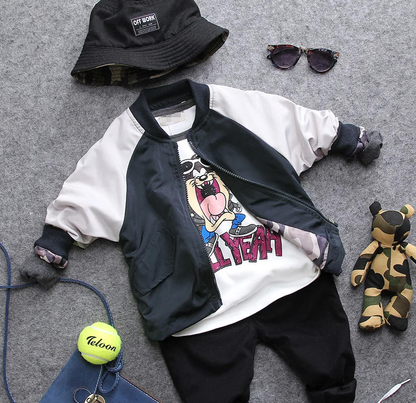 Бейсбольная куртка для мальчиков с вышивкой из мультфильма весна-осень 2017 | Мать