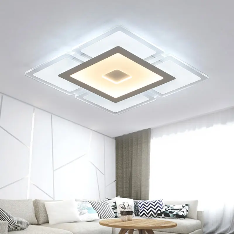 Современные светодиодные потолочные лампы акриловая лампа для кухни гостиной