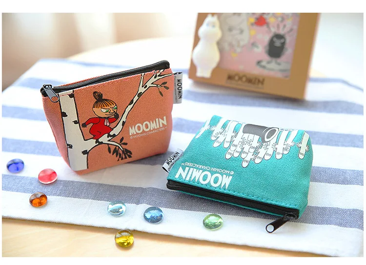 Moomin, сумка для хранения монет, ПП, хлопок, органайзер для багажа, дорожная сумка, органайзер для кабеля, сумка, USB флеш-накопители, чехол для цифрового хранения