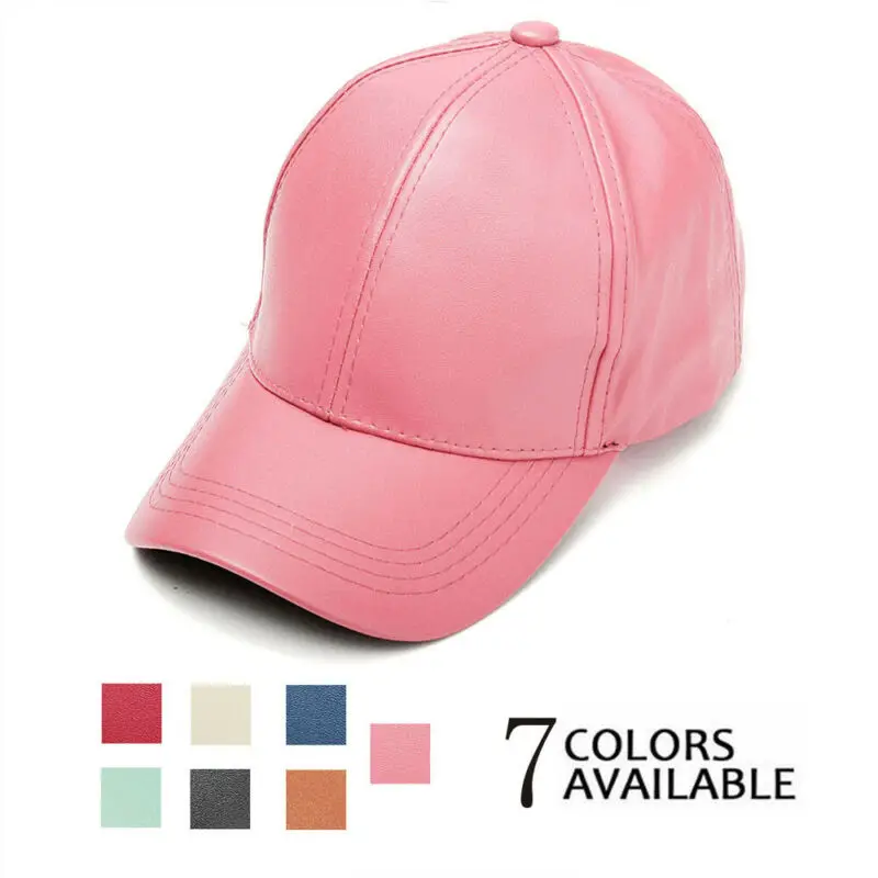 Оптовая продажа хит продаж модная мужская и женская кожаная бейсбольная кепка