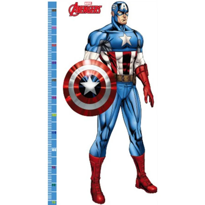180 см высота мальчик измерения стикер для детей номеров super hero Капитан Америка