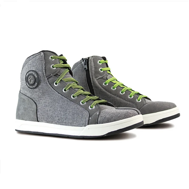 Gray MT 016 SCOYCO/мужские мотоциклетные ботинки; Повседневная обувь для улицы; цвет СЕРЫЙ; ботинки для мотокросса; дышащая обувь для мотокросса; дышащая льняная Защитная Экипировка - Цвет: Gray MT 016