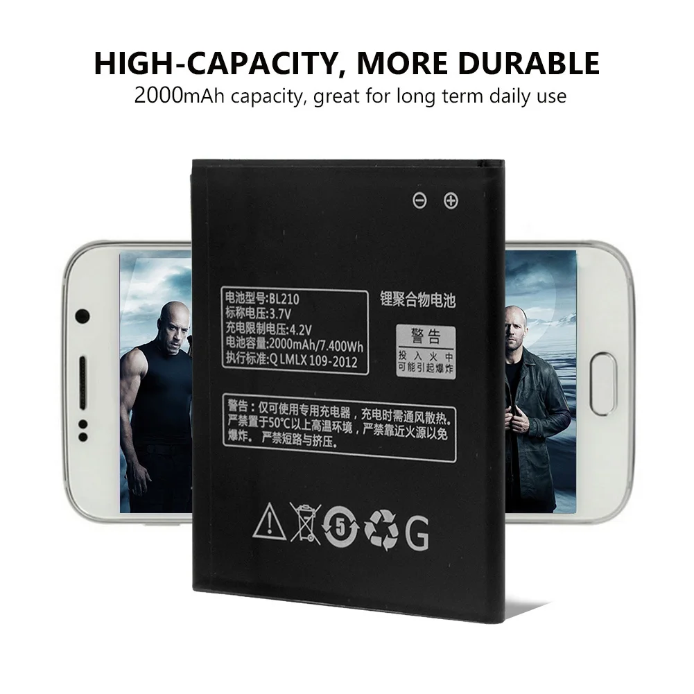 2000 мАч аккумулятор для телефона BL210 lenovo S820 S820E S650 S658T A606 A536 A828T мобильного