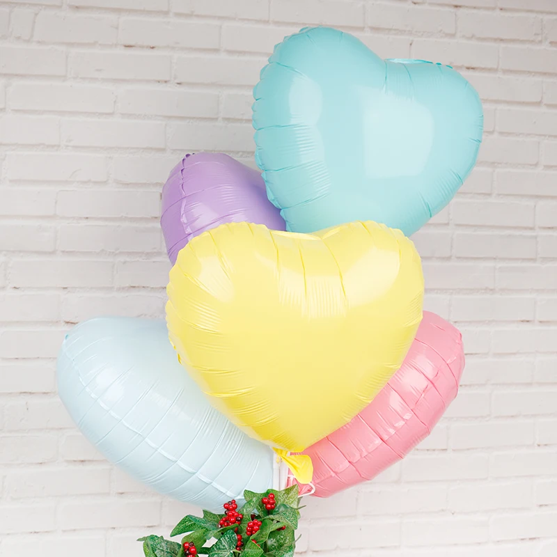 18 дюймов сердце Макарон воздушных шаров 5 шт. розовый Tiffany голубая для конфет Ma Caron