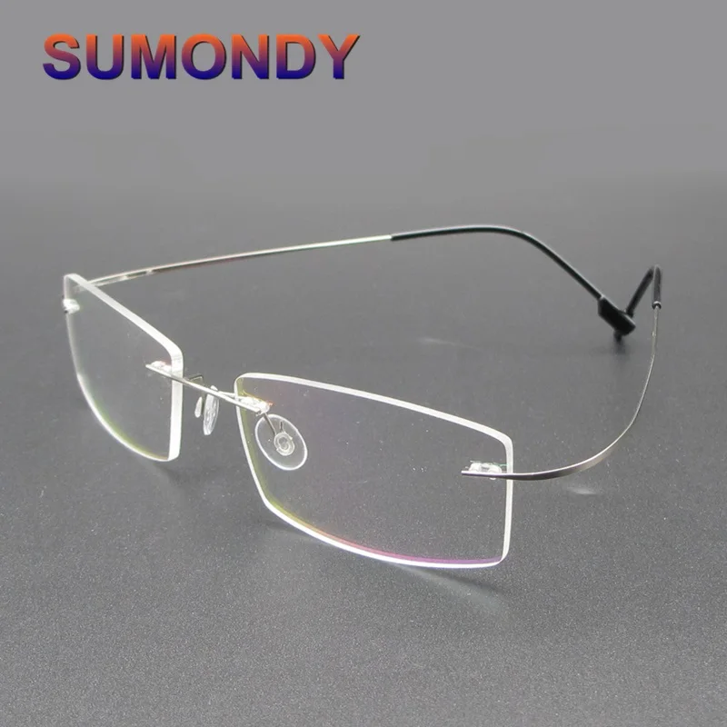 SUMONDY без оправы сплав стекло es оправа для мужчин и женщин высокое качество