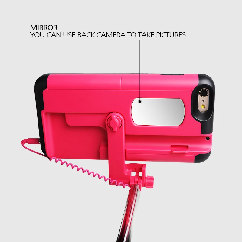 Для iPhone 6 S Selfie Stick портативный Выдвижная Монопод Проводной Придерживайтесь Чехол
