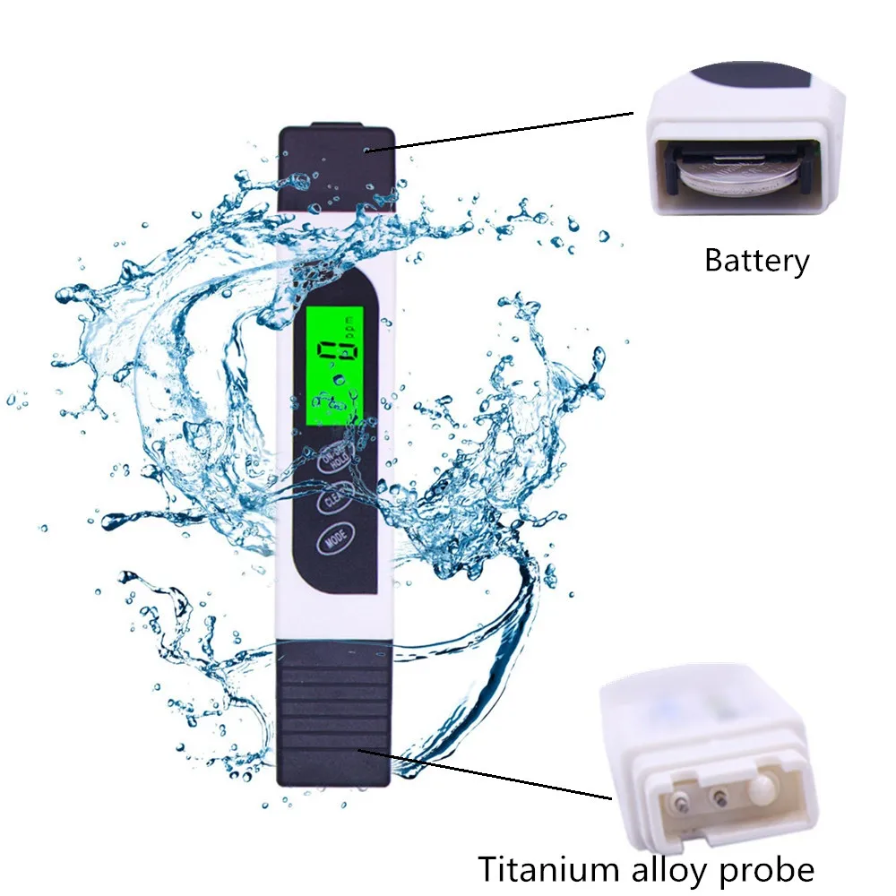 Цифровой измеритель TDS, измеритель качества воды в аквариуме, бассейн, тестер, ручка, фильтр чистоты воды, точный Монитор TDS, темп, измеритель воды