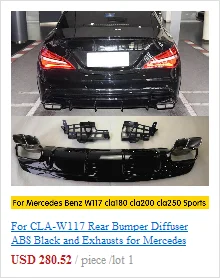 Для Mercedes CLA W117 CLA45 AMG задний разветвитель из углеродного волокна C117 CLA250 CLA260 задний бампер для губ задний разветвитель отделка 2013