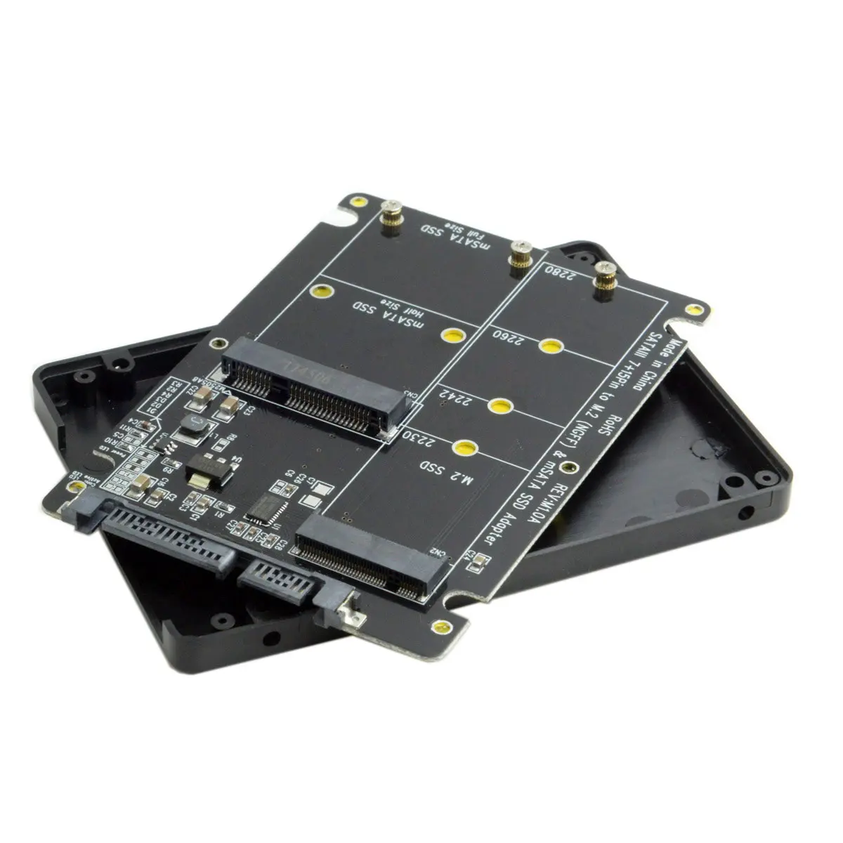 Комбинированный переходник M.2 NGFF B key и mSATA SSD на SATA 3 0 чехол 2 в 1 для или B/M