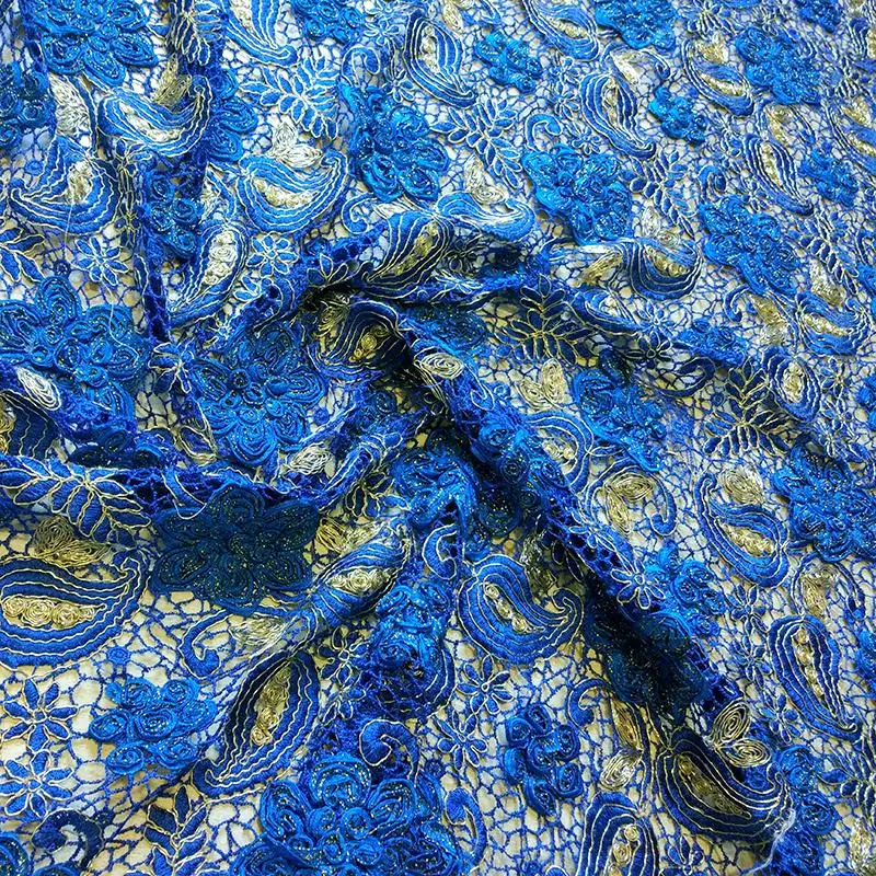 Роскошная кружевная ткань вуаль кружево высококачественная 3D листья для шитья