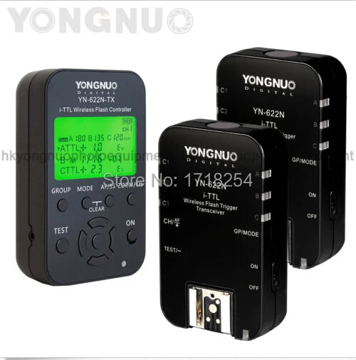 Yongnuo YN 622N TX + 2 шт Trasceiver Беспроводной TTL контроллер вспышки для Nikon|yongnuo yn-622n-tx|ttl flashfor
