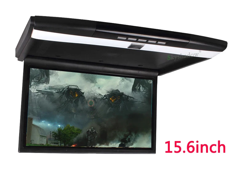15.6 inch Black Стильный 17," /15,6" Цвет на тонкопленочных транзисторах на тонкоплёночных транзисторах ЖК-дисплей Дисплей 12V~ 24V монтаж на крышу автомобиля монитор откидной автомобильный монитор плеер HD 1080P HDMI/USB/SD/FM - Цвет: 15.6 inch Black