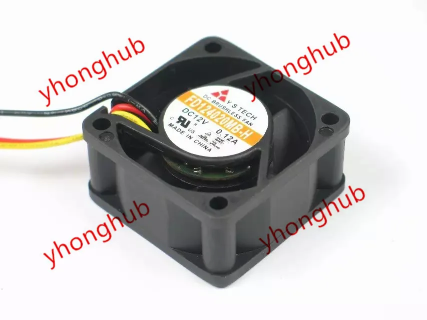 Y.S.TECH FD124020MB-H DC 12V 0.12A 40x40x20mm 3-проводной Вентилятор охлаждения сервера