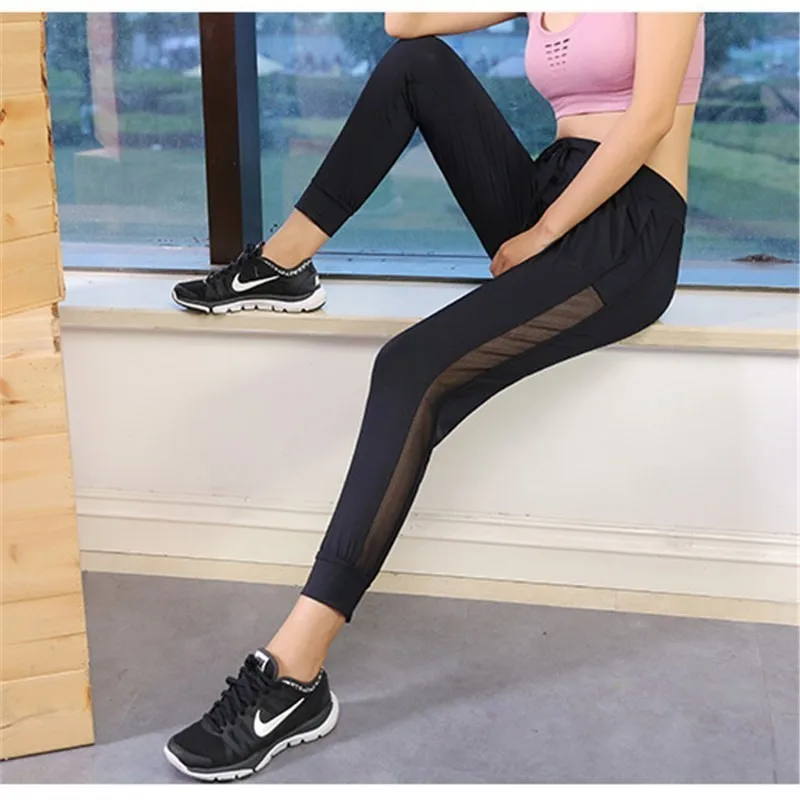 Женские спортивные Леггинсы для фитнеса штаны занятий йогой однотонные
