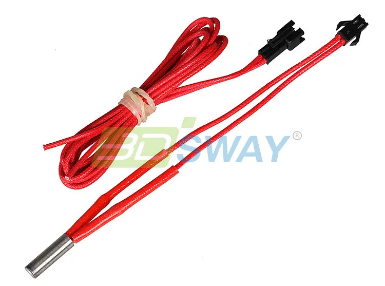 3DSWAY 3D-принтеры Запчасти 1 м 2 м оптимизированный подогреватель версии 12 V/24 V 40 Вт нагревательная труба с разъемом нагревательная трубка 1 шт