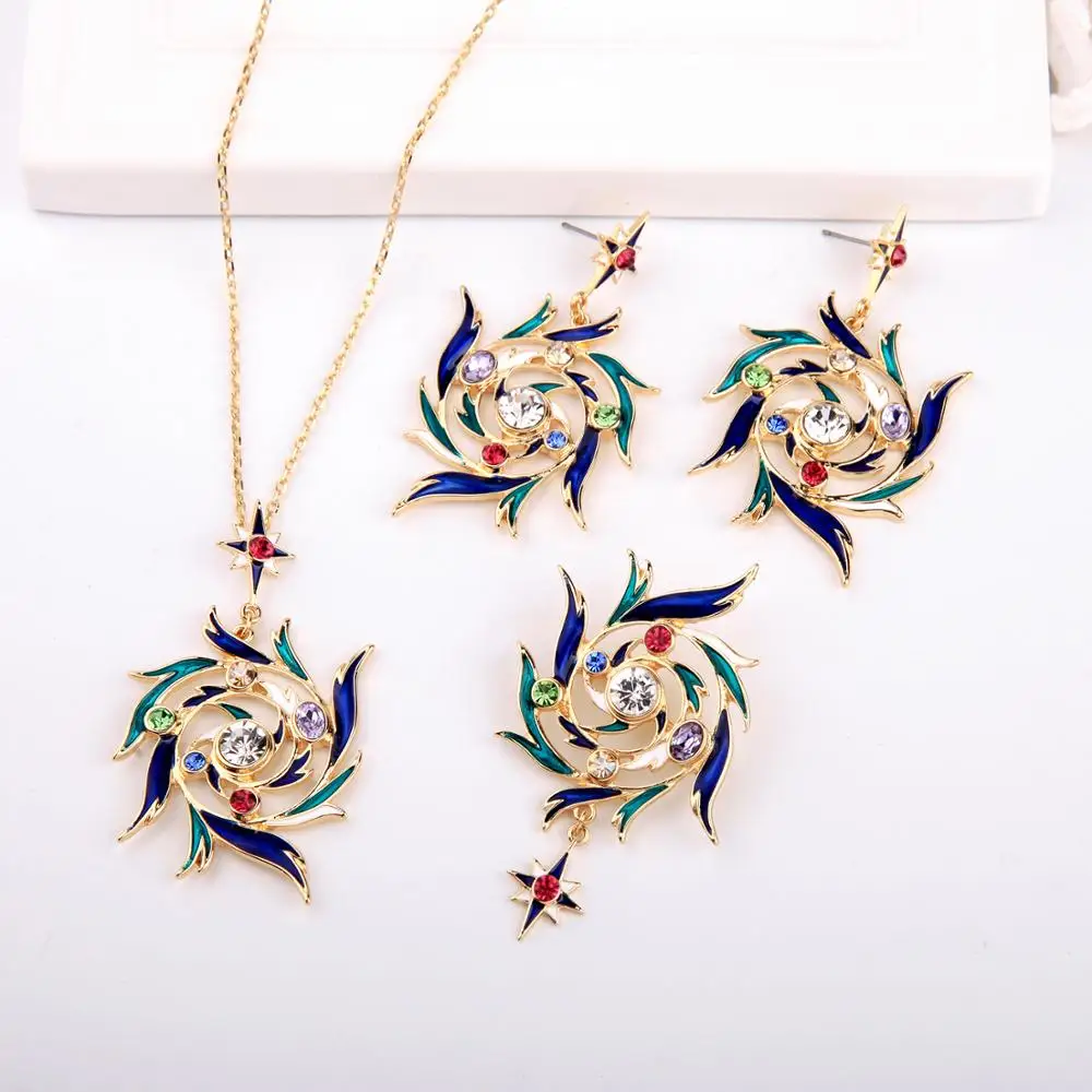 Новинка лета 2019 комплекты ювелирных изделий серьги с оливковой веткой