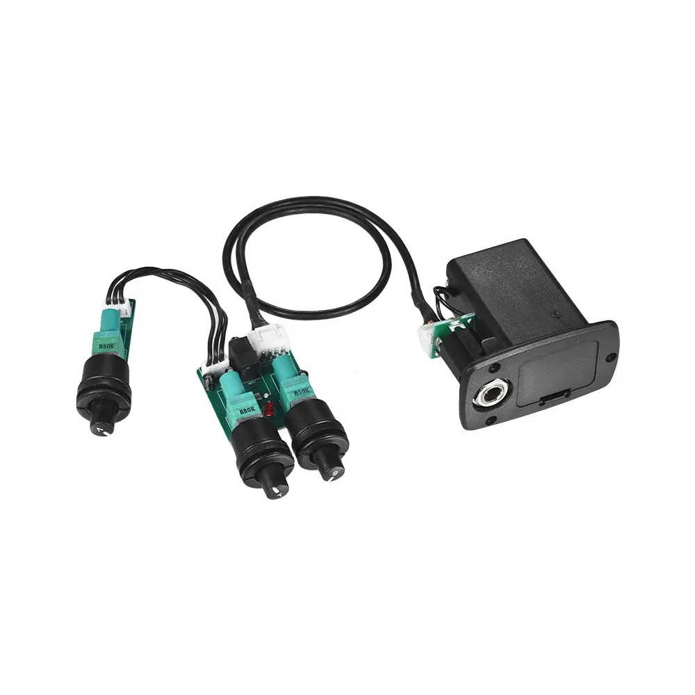 New Arrival 2-Band EQ Ukulele Ukelele Uke Piezo Pickup Preamp Pick-up System with Treble Bass Volume Control | Спорт и развлечения