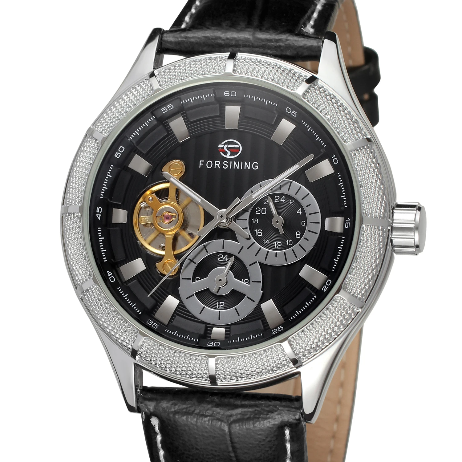 2019 Forsining Лидирующий бренд Для мужчин автоматические часы Tourbillon механические с