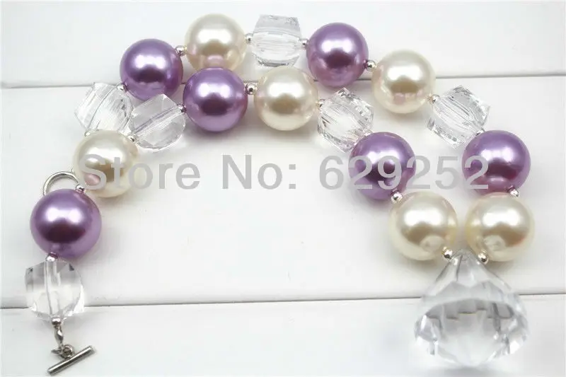 Оптовая продажа светло-фиолетовые детские ювелирные изделия пластиковое