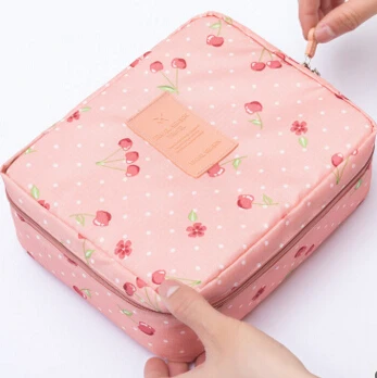 pink cherry Косметический чехол с летящими птицами, сумка для макияжа, женская переносная сумка для хранения туалетных принадлежностей, водонепроницаемые дорожные сумки LS8973 LM4092fb - Цвет: pink cherry