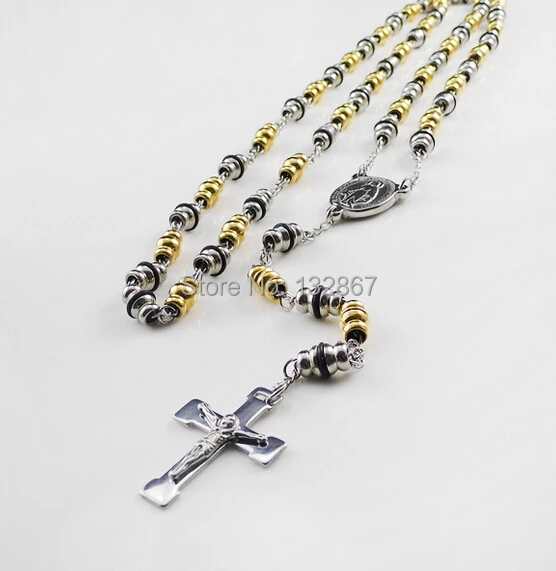 Браслет унисекс из нержавеющей стали шириной 6 мм с крестом 28 + 4 5 дюйма бриллиант