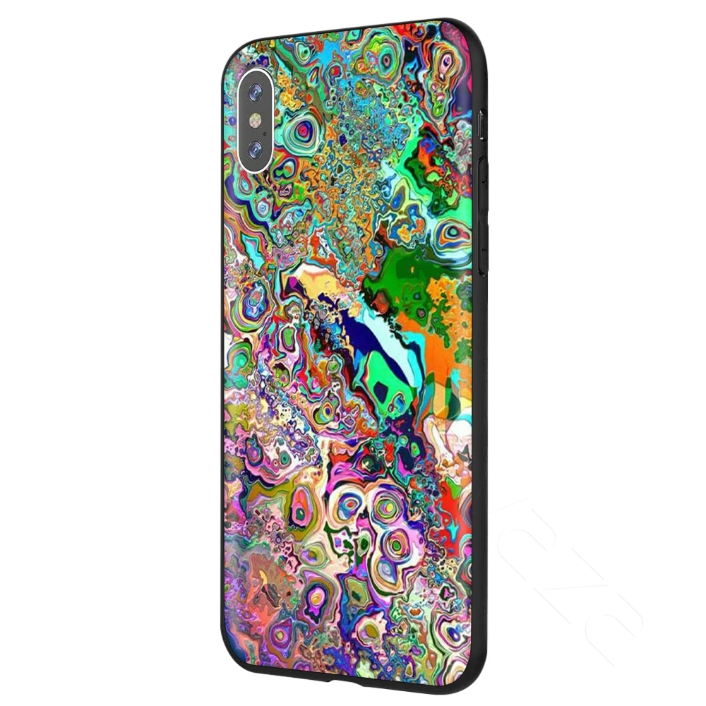 7 Lavaza психоделическая футболка арт чехол для iPhone 11 Pro XS Max XR X 8 7 6 6S Plus 5 5S se - Цвет: 7