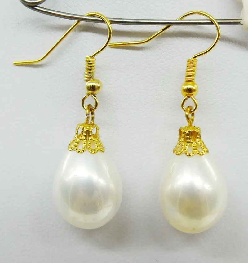 Stunning ! 12x16mm Black white champagne many colors you can choose Sea Shell Pearl Earring AAA the best gift for girls | Украшения и