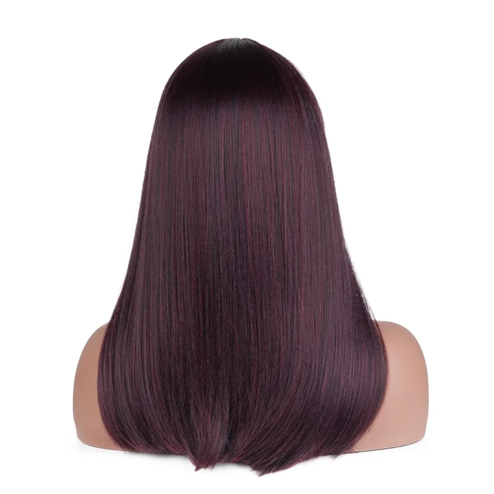 JINGFA Ombre красный Боб Искусственные парики для женщин синтетические Короткие