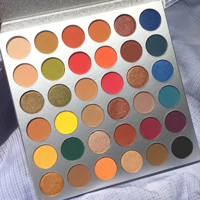 eyeshadow Красота глазурованные 36 цветов Тени для век ваши оттенки макияж палитра хайлайтер мерцающий макияж Пигмент Тени для век Палитра Косметика - Цвет: eyeshadow