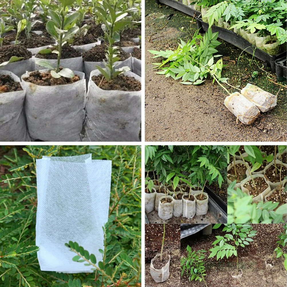100 шт. оптовая продажа сумки для рассады горшки из растительного волокна Садовые
