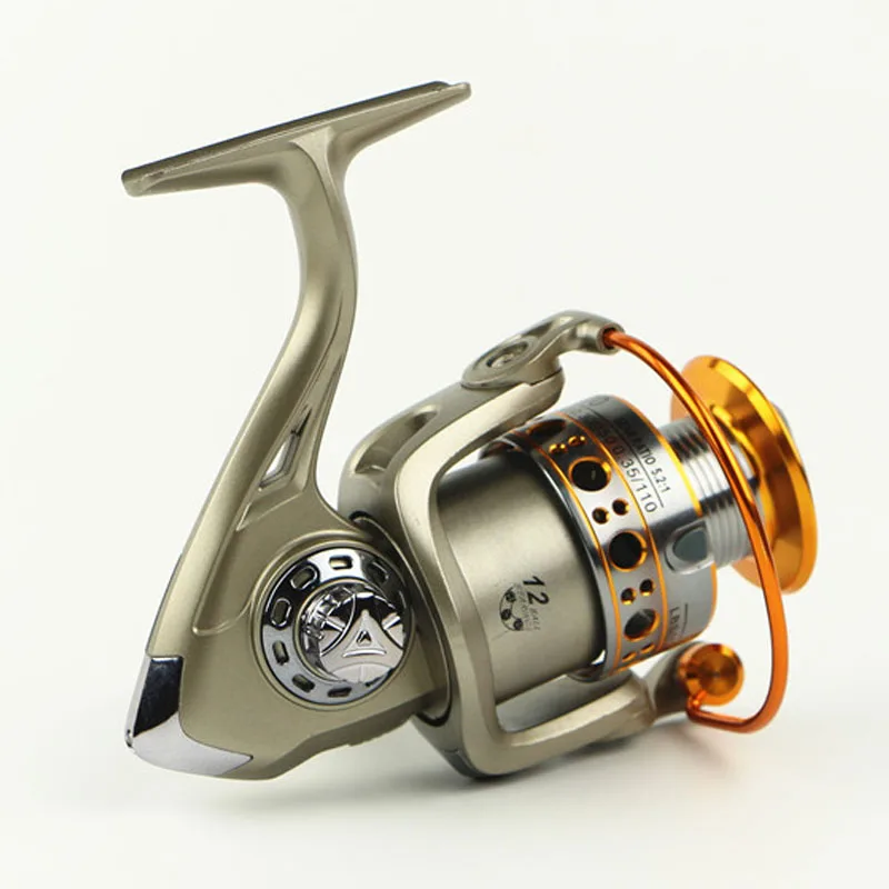 Металлическая спиннинговая рыболовная Катушка 12 шарикоподшипников 5 2: 1