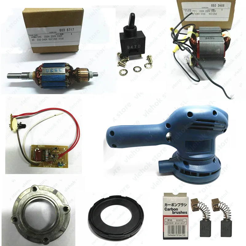 Оригинальный Ryobi для Φ RSE 1250 RSE1250 Якорный роторный статор полевая щетка