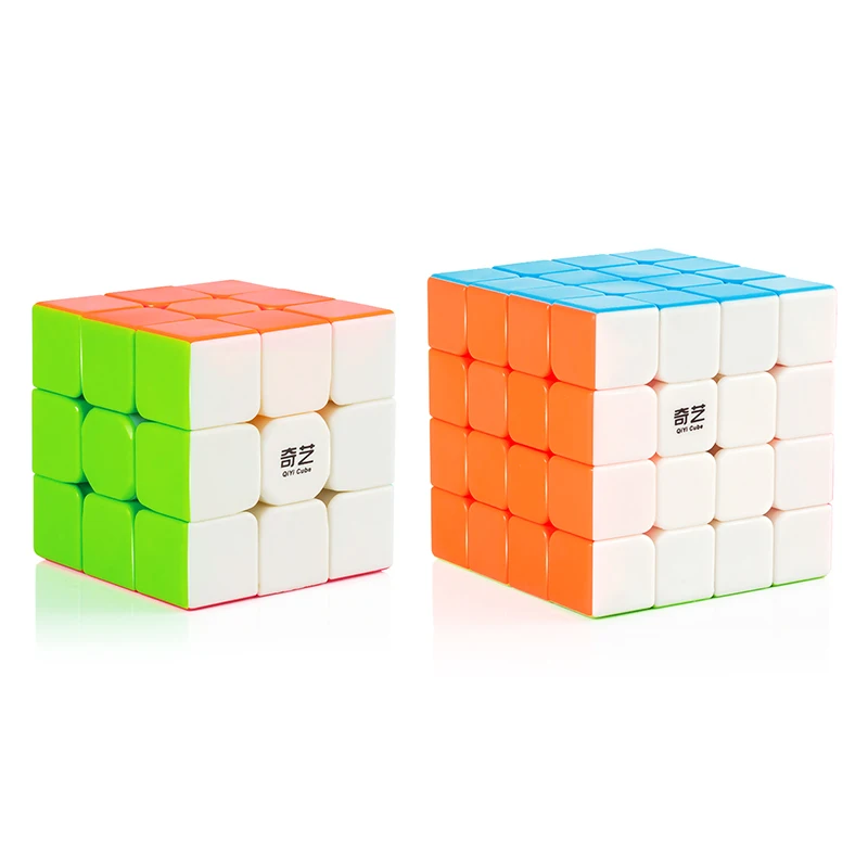 3x3x3 And 4x4x4 2x2x2 3x3x3 4x4x4 5x5x5 наклонная Пирамида Профессиональный скоростной магический куб базовый пазл твист классический развивающий куб игрушки для детей - Цвет: 3x3x3 And 4x4x4