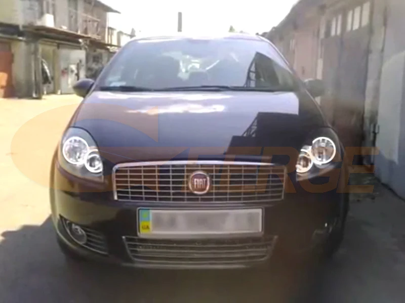 Для Fiat Linea 2007- отличный RF Bluetooth контроллер многоцветный ультра яркий RGB светодиодный ангельские глазки Halo Ring kit