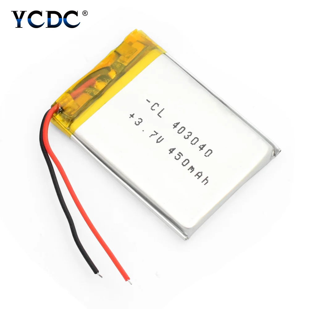 Полимерный аккумулятор 450mah 3,7 V 403040 умный дом MP3 колонки литий-ионные аккумуляторы для dvd, gps, mp3, mp4, bluetooth динамик