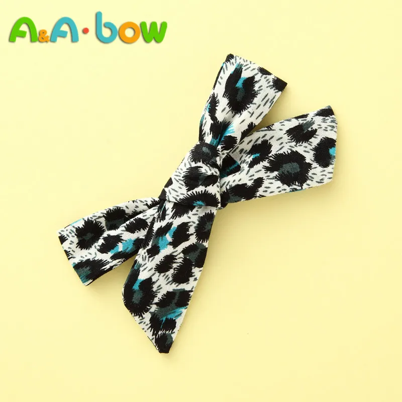 

4pcs/lot Girls Leopard Fabric Bow Hairpins, Soft Bowknot Hair Clips, Baby Grils Birthday Gift,Hair Accessories Headwear
