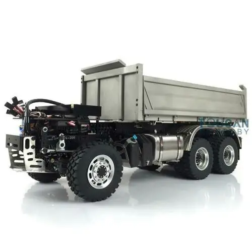 LESU 1/14 6x6 гидравлический 3-полосный Радиоуправляемый самосвал Tamiya автомобиль Hino Toy