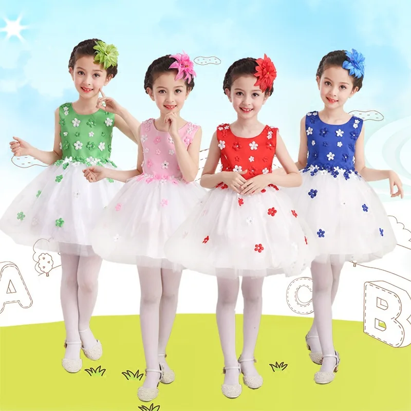 Детский день принцессы для выступления детская одежда танцевальные костюмы