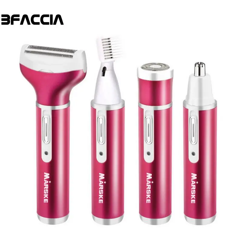 Bfaccia Hot 4 in 1 Women Epilator Electric Female/Man Rechargeable Bikini Trimmer Body Portable Facial Hair Removal Shaver Set | Красота и