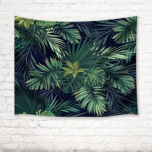 Тропический растительный гобелен тропический лес пальмовое дерево банановые